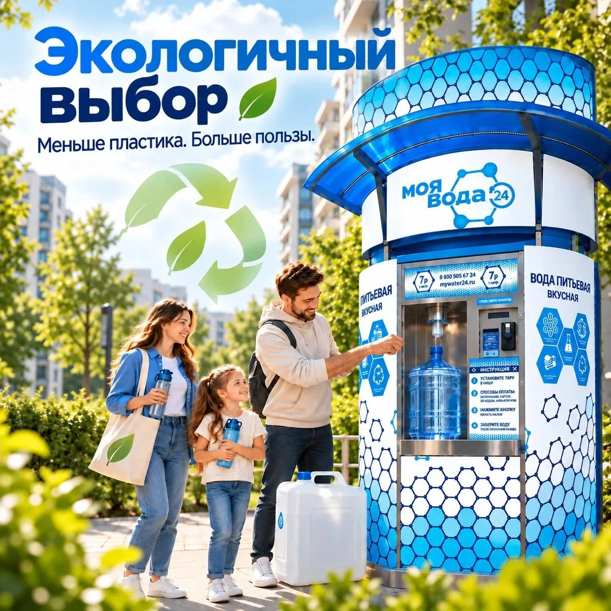 💧 Питьевая вода рядом с домом — и меньше одноразового пластика