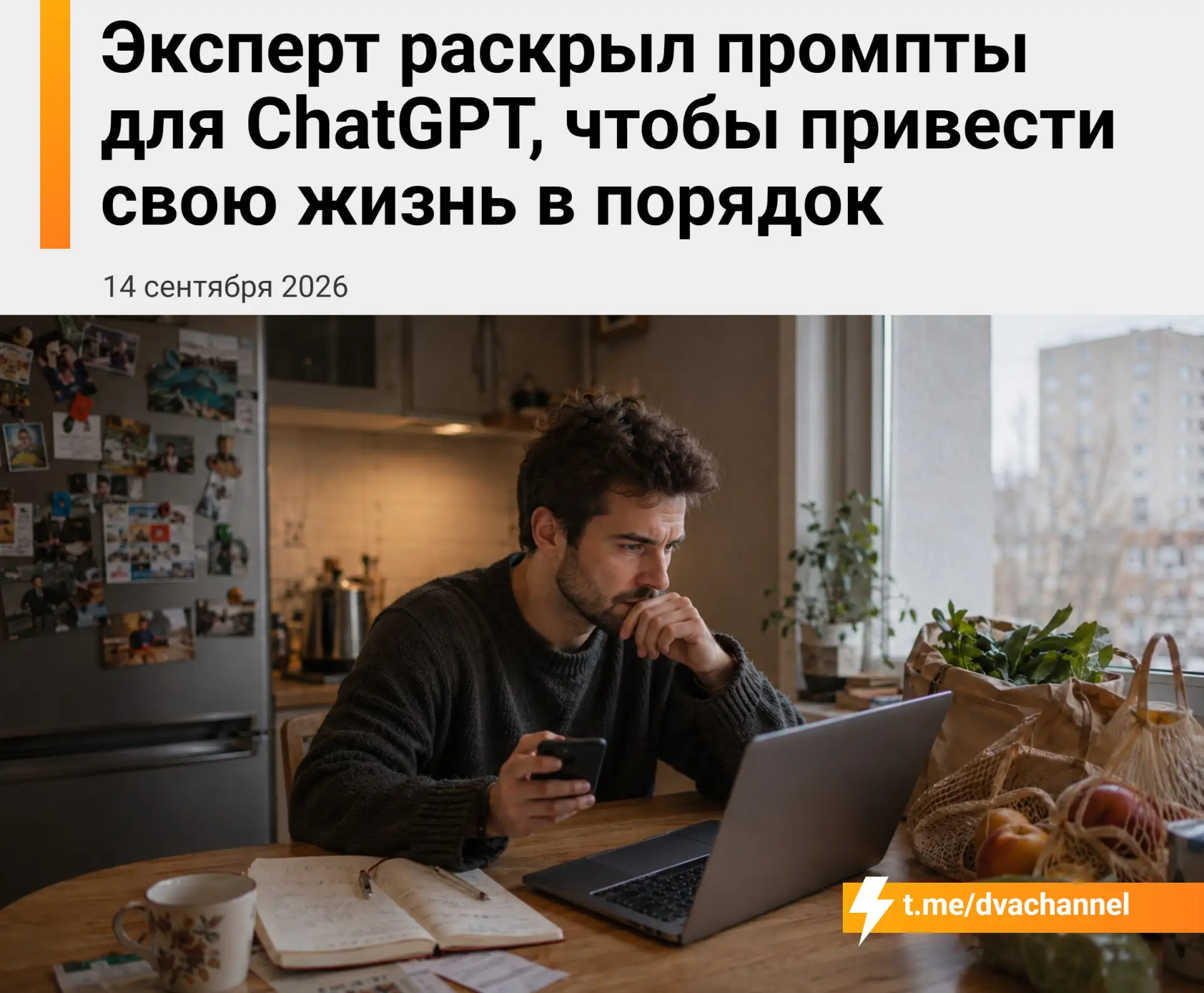 Наводим порядок в делах с помощью ChatGPT — сначала нужно выгрузить всё, что давно виси...