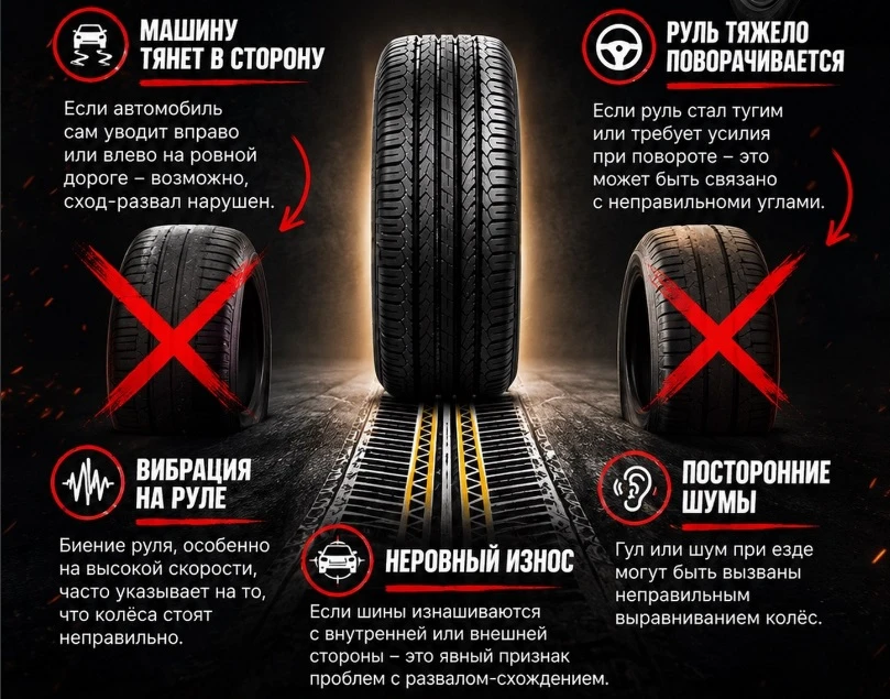 Выравниваем шины правильно

Небольшая, но понятная памятка поможет автовладельцам избежать серьезных