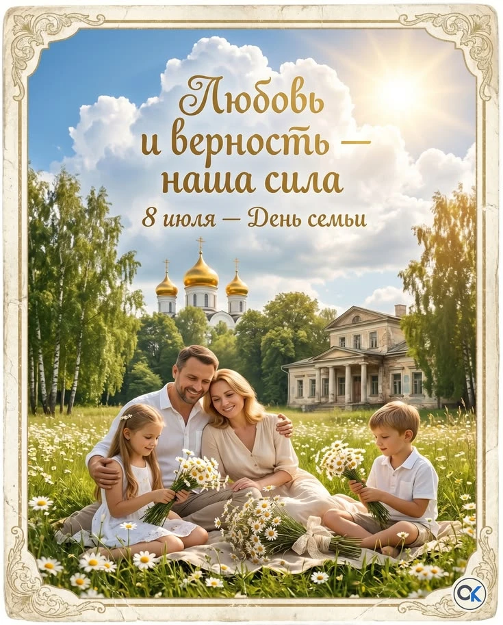 С Днём семьи, любви и верности! 🌼

Семья — это начало всех начал. Это опора, поддержка и источник т