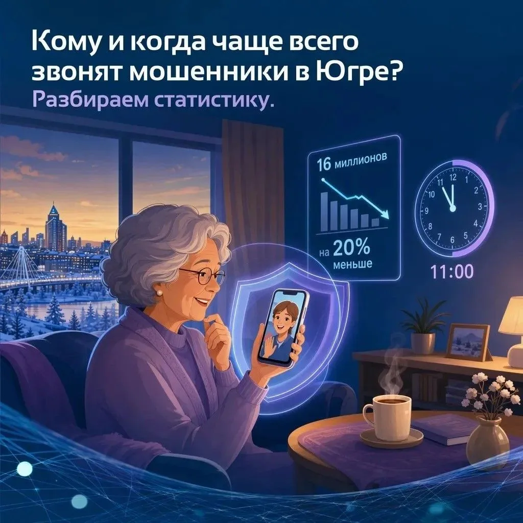 🔐Кому звонят мошенники в Югре? Свежие данные МТС

📉За полгода югорчанам поступило 16 млн. нежелате