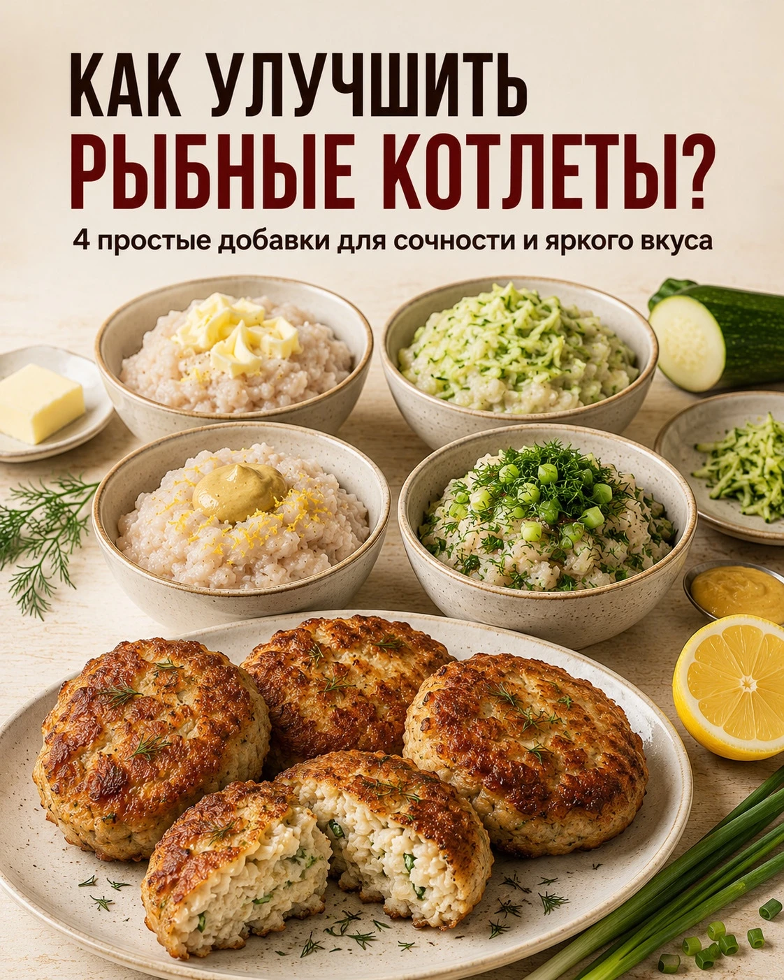 🐟 Как сделать рыбные котлеты сочнее и вкуснее?