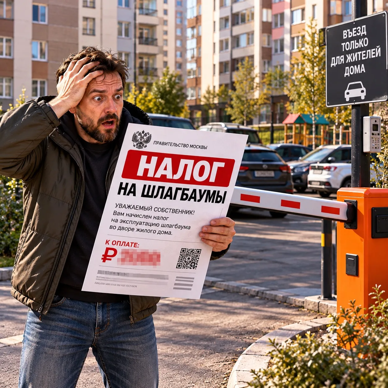В Москве ввели налог на шлагбаумы.