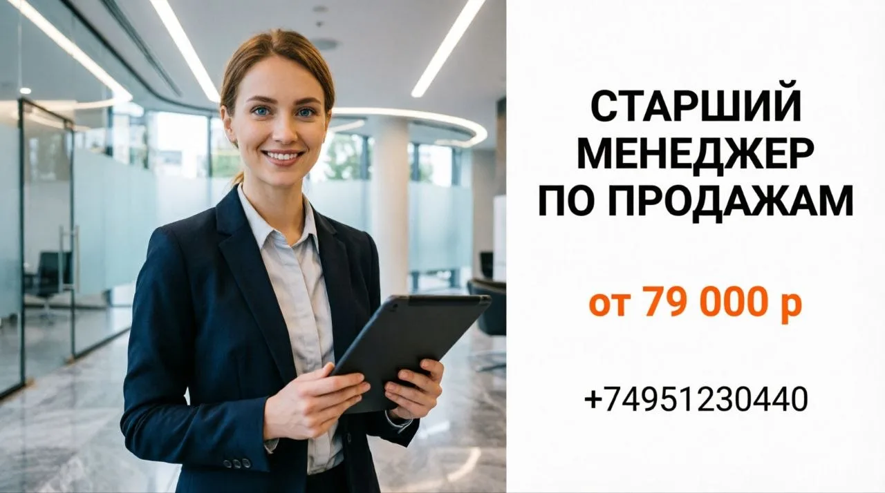 СТАРШИЙ МЕНЕДЖЕР ПО ПРОДАЖАМ | от 79 000 р