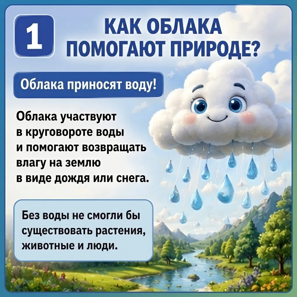 ☁️ Сегодня мы предлагаем вместе присмотреться к облакам и узнать, какую важную роль они...