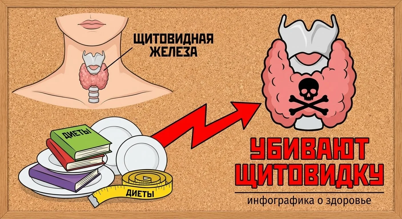 Как диеты убивают щитовидку хуже - парадокс, который объясняет, почему вы не худеете  Вот вы решили 