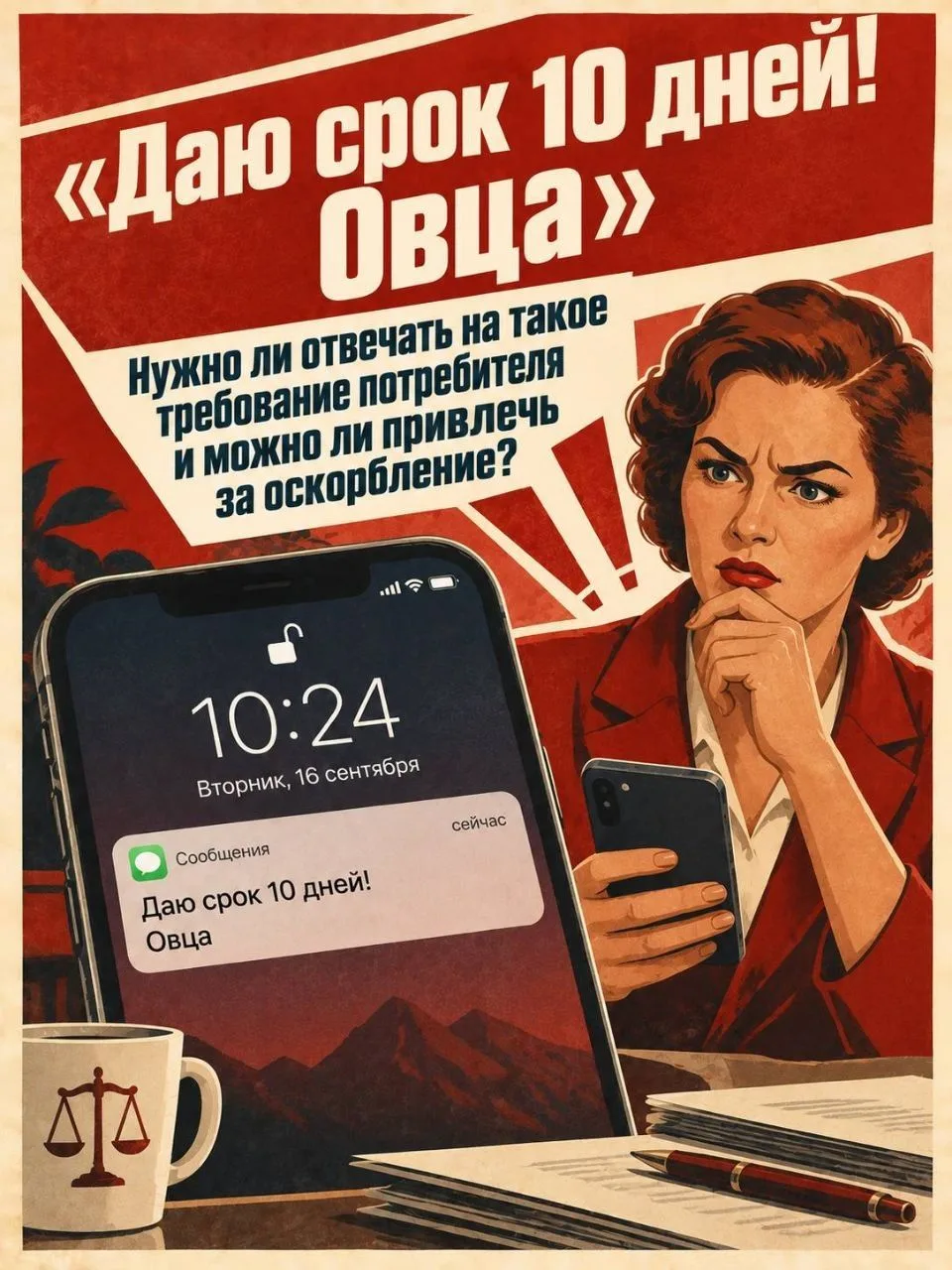 «Даю срок 10 дней! Овца»