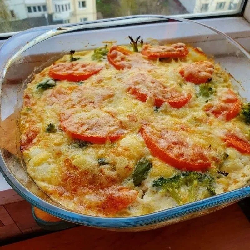 Запеканка с брокколи.