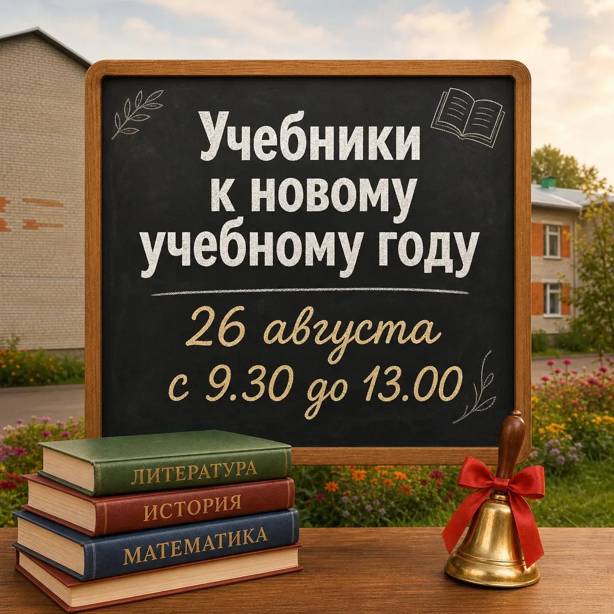 📚 Дорогие друзья, приглашаем за учебниками - ждём вас 26 августа с 9.30 до 13.00 📙