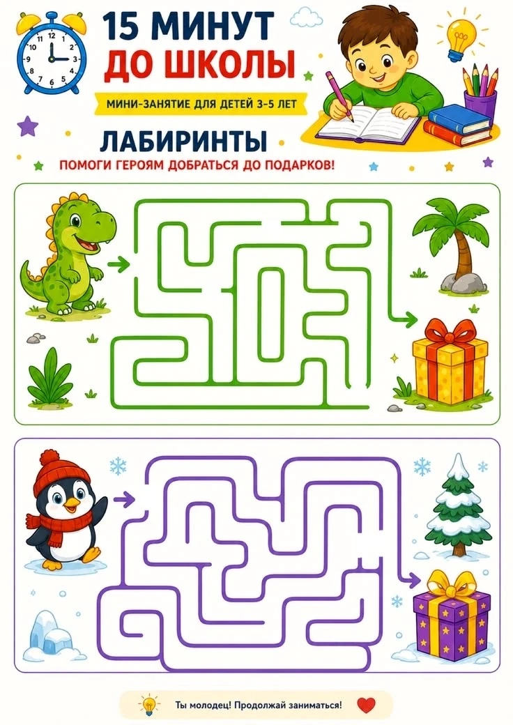 Лабиринты — это весёлая игра, в которой ребёнок учится быть внимательнее и находить пра...