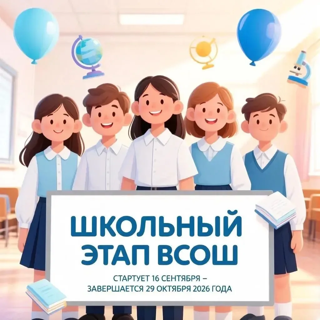 🎓 Старт школьного этапа ВсОШ - 16 сентября! График и предметы - в этом посте