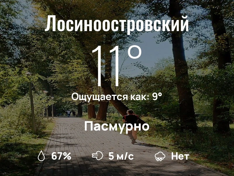 Что с погодой в Лосиноостровском?