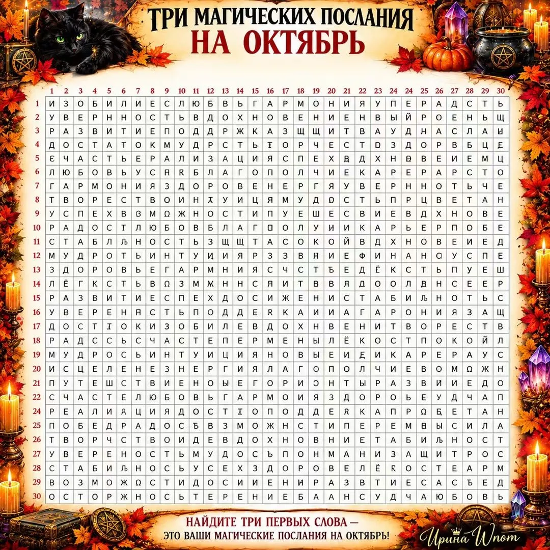 🔮 Три магических послания на октябрь