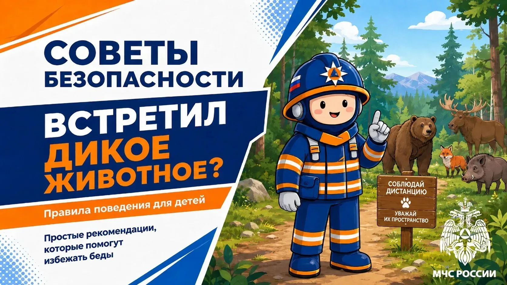 🐻 Встретил дикое животное? Главное — не паниковать