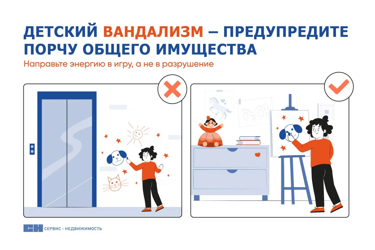 Иногда детские шалости становятся реальной порчей общего имущества: надписи в парадных ...