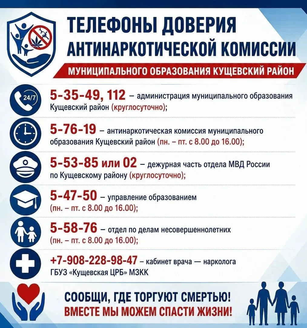 Антинаркотическая комиссия сообщает!