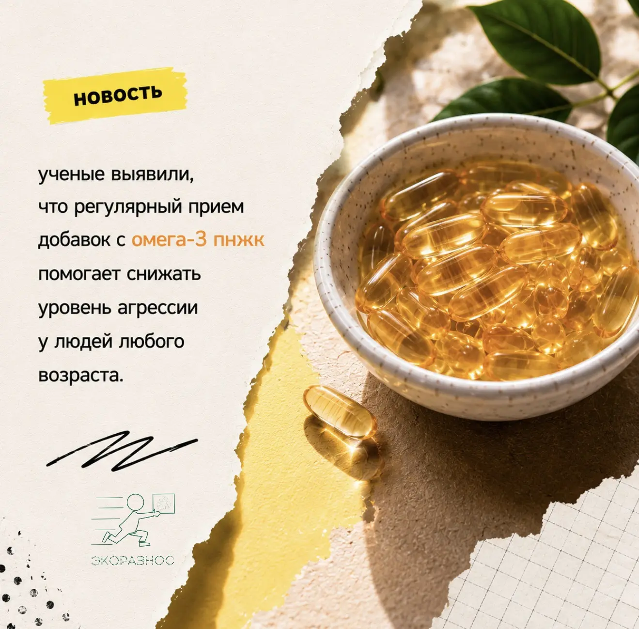 Ученые выявили, что регулярный прием Омега-3 сделает нас спокойнее!