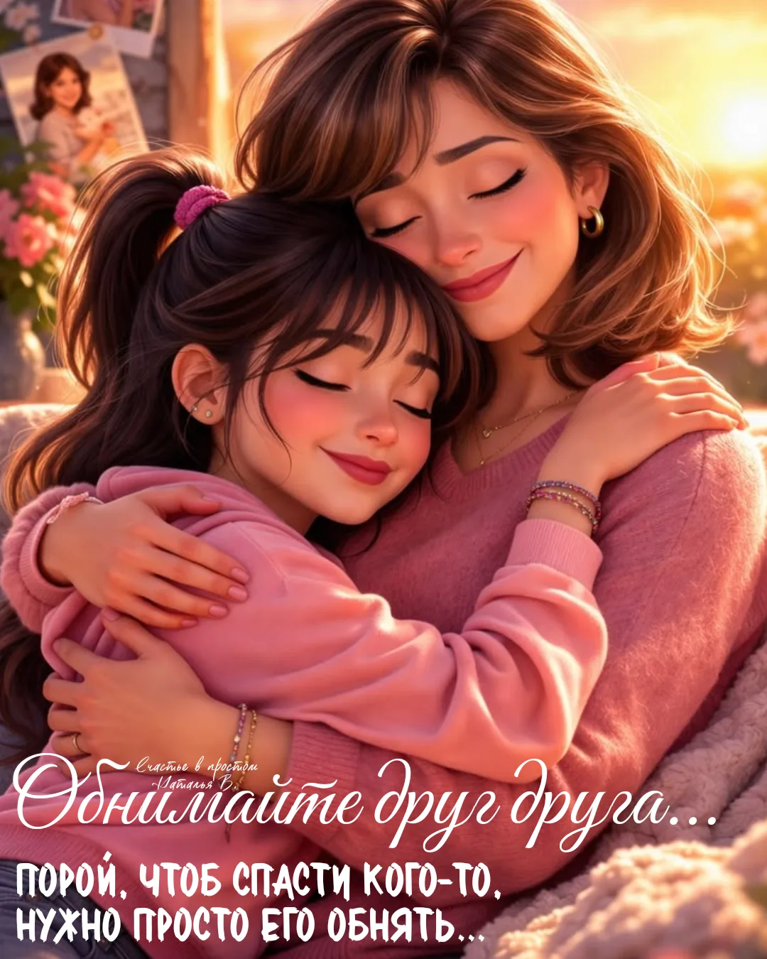 Обнимайте друг друга чаще,