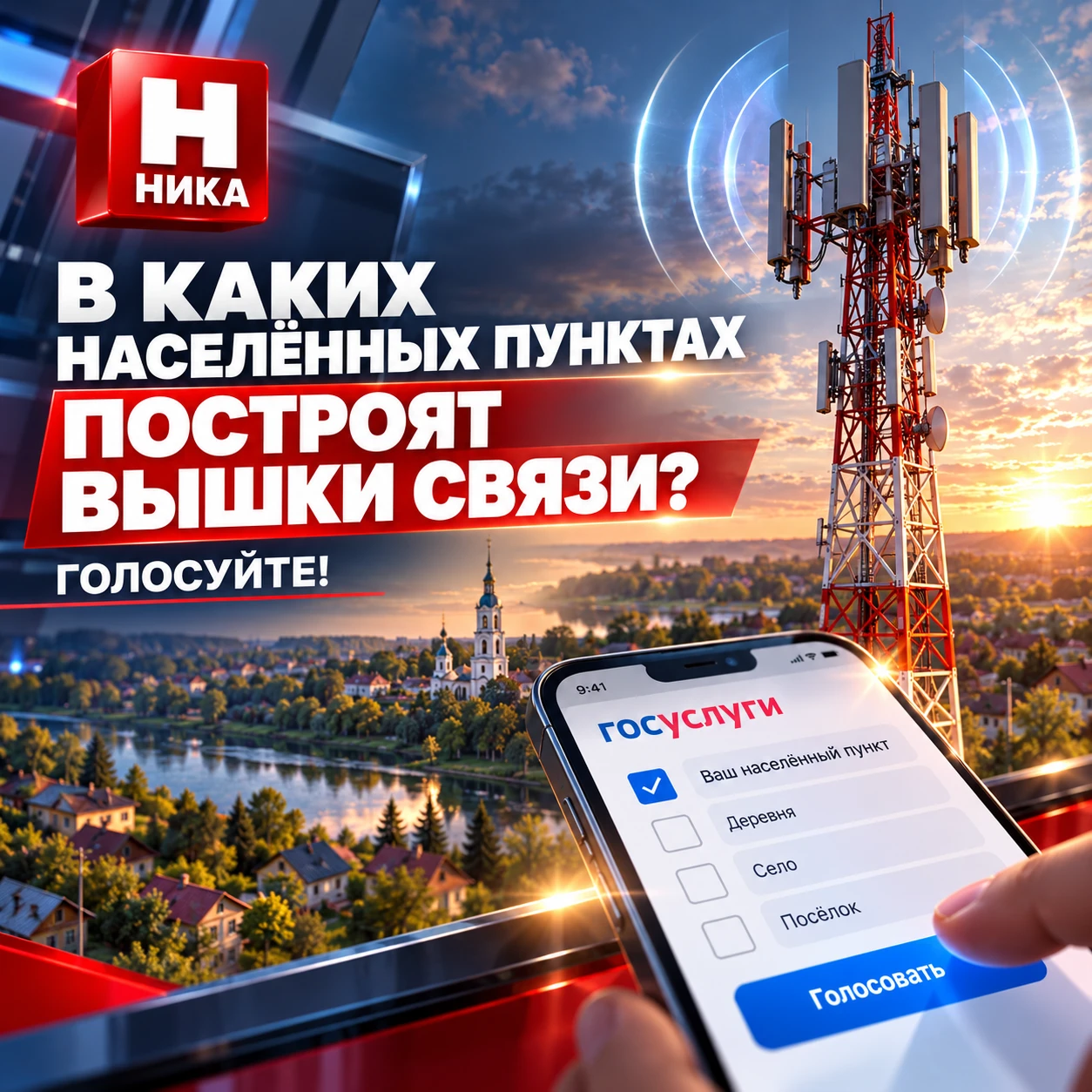 📡 В каких населённых пунктах построят вышки связи? Голосуйте!