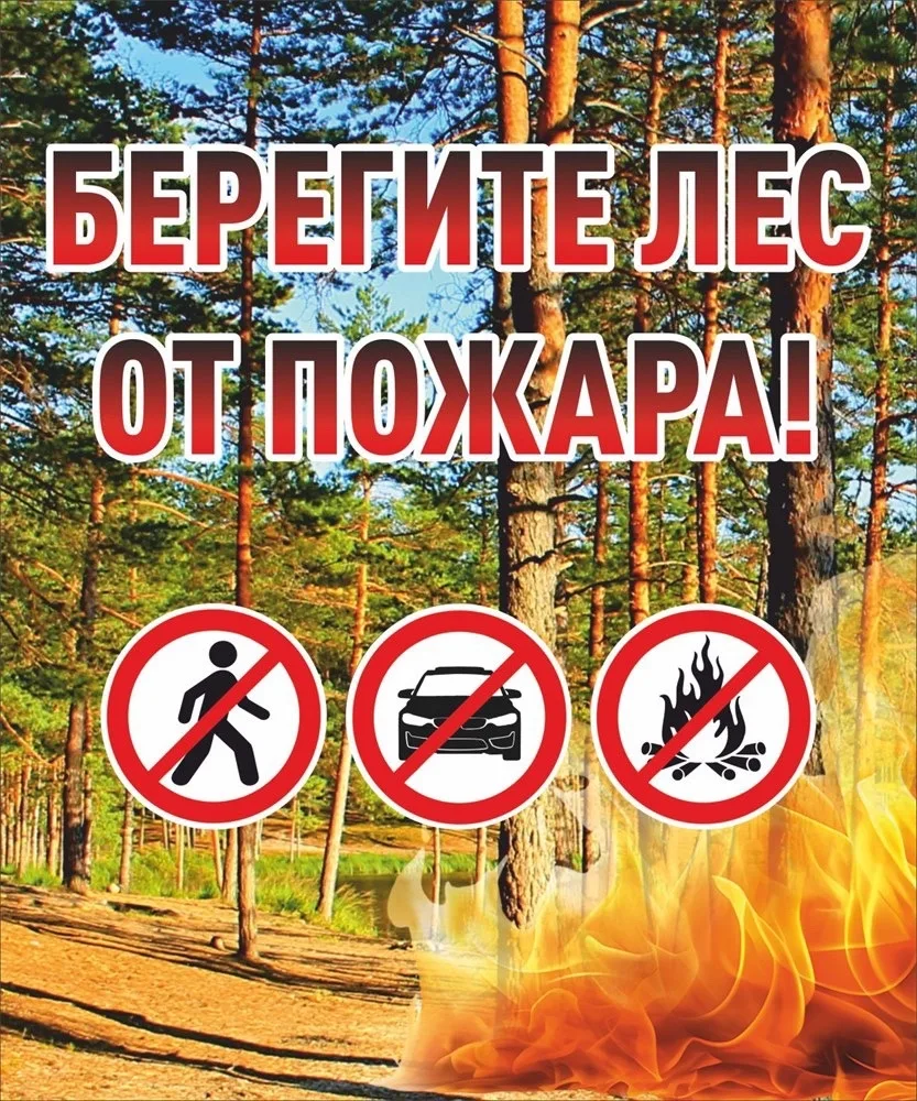 БЕРЕГИТИ ЛЕС ОТ ПОЖАРА
🔥Не разводите костёр в опасных местах. 
🔥Будьте особенно осторожны в жаркую