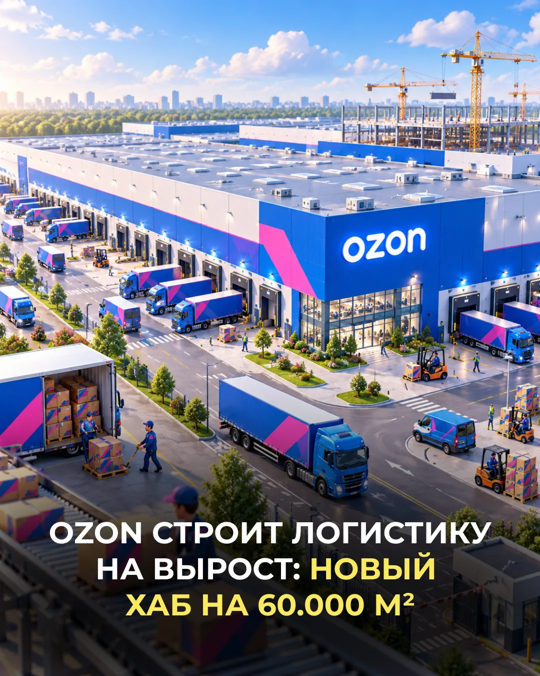 Ozon снова наращивает склады — теперь в Новой Москве📦