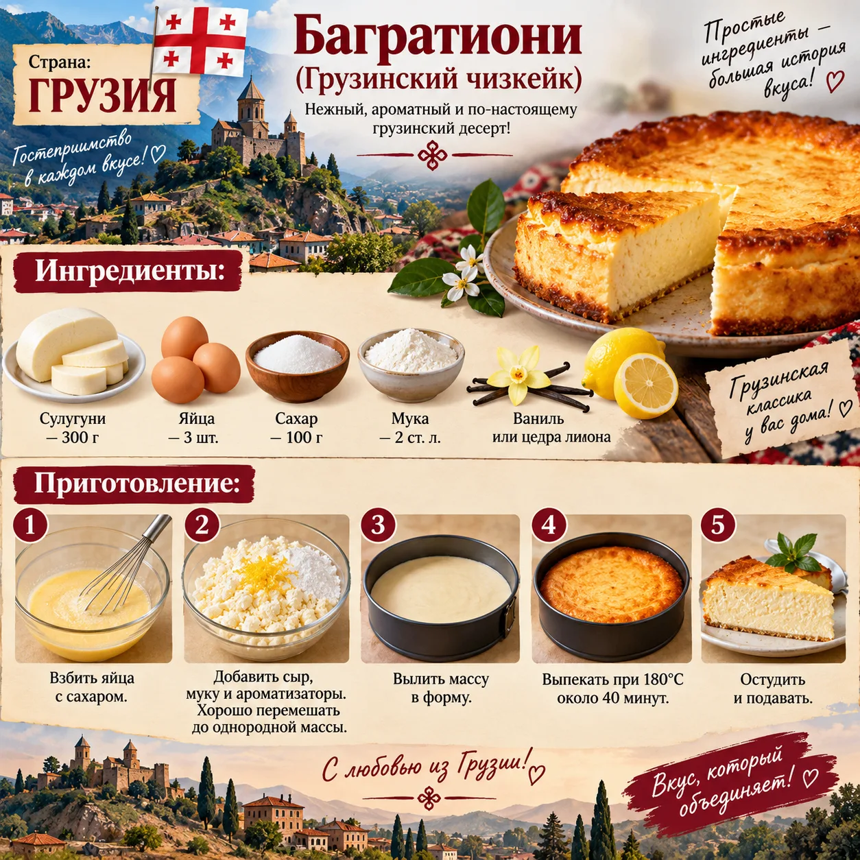 Багратиони (Грузинский чизкейк)                                                        ...