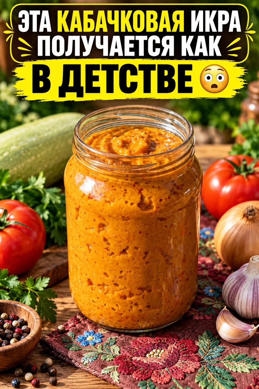 ЭТА КАБАЧКОВАЯ ИКРА ПОЛУЧАЕТСЯ КАК В ДЕТСТВЕ 😲