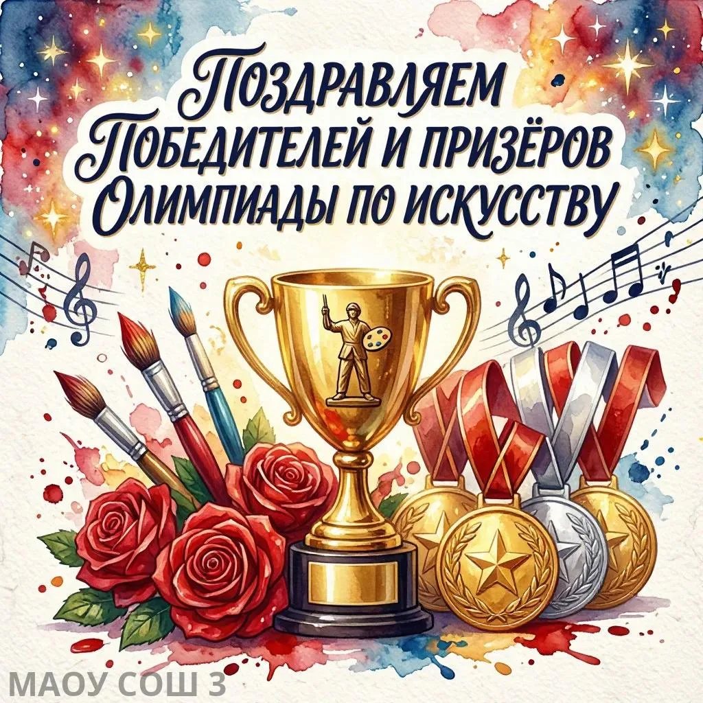 🎉Поздравляем победителей и призёров ВсОШ по ИСКУССТВУ (МХК)!🎉