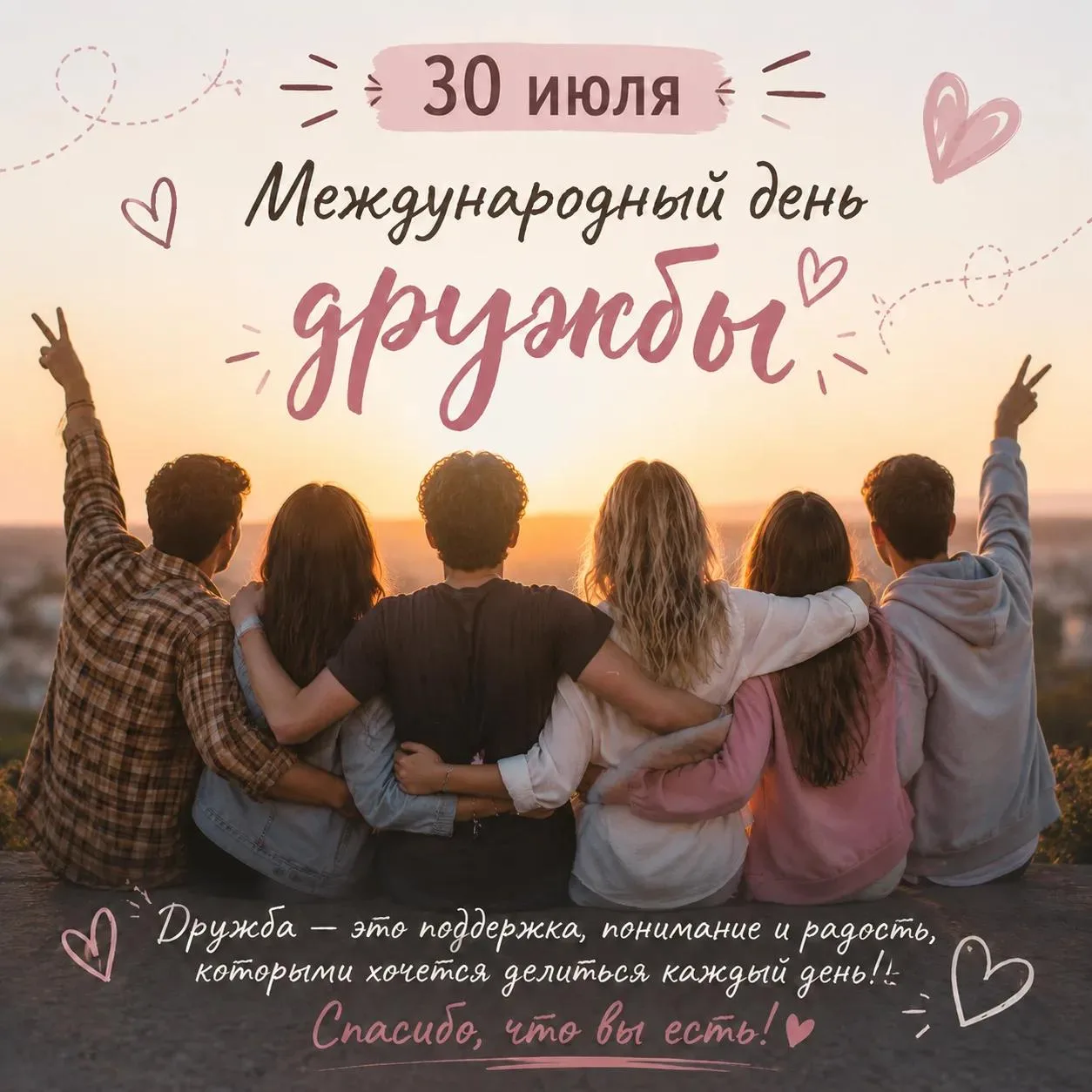 Сегодня, 30 июля - День Дружбы!                                                                     