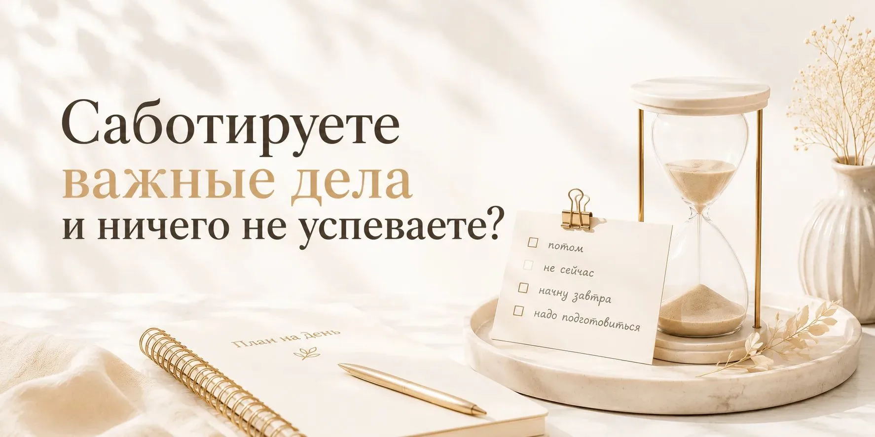 Саботируете важные дела и ничего не успеваете?
