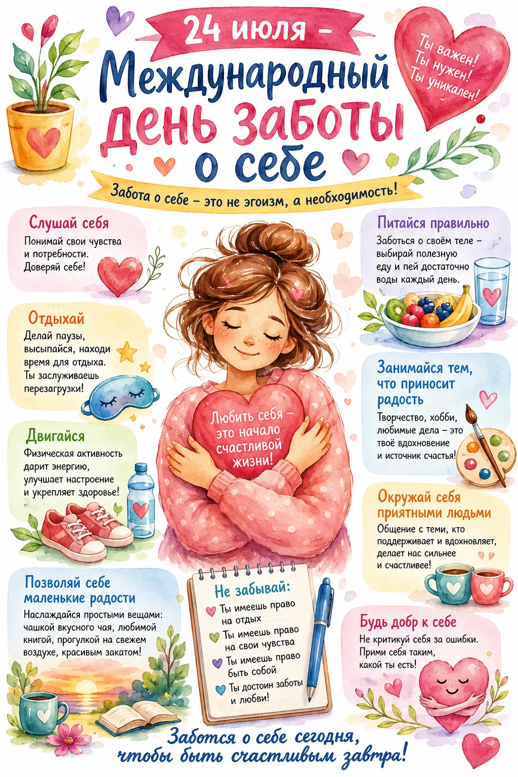 24 июля - ДЕНЬ ЗАБОТЫ О СЕБЕ