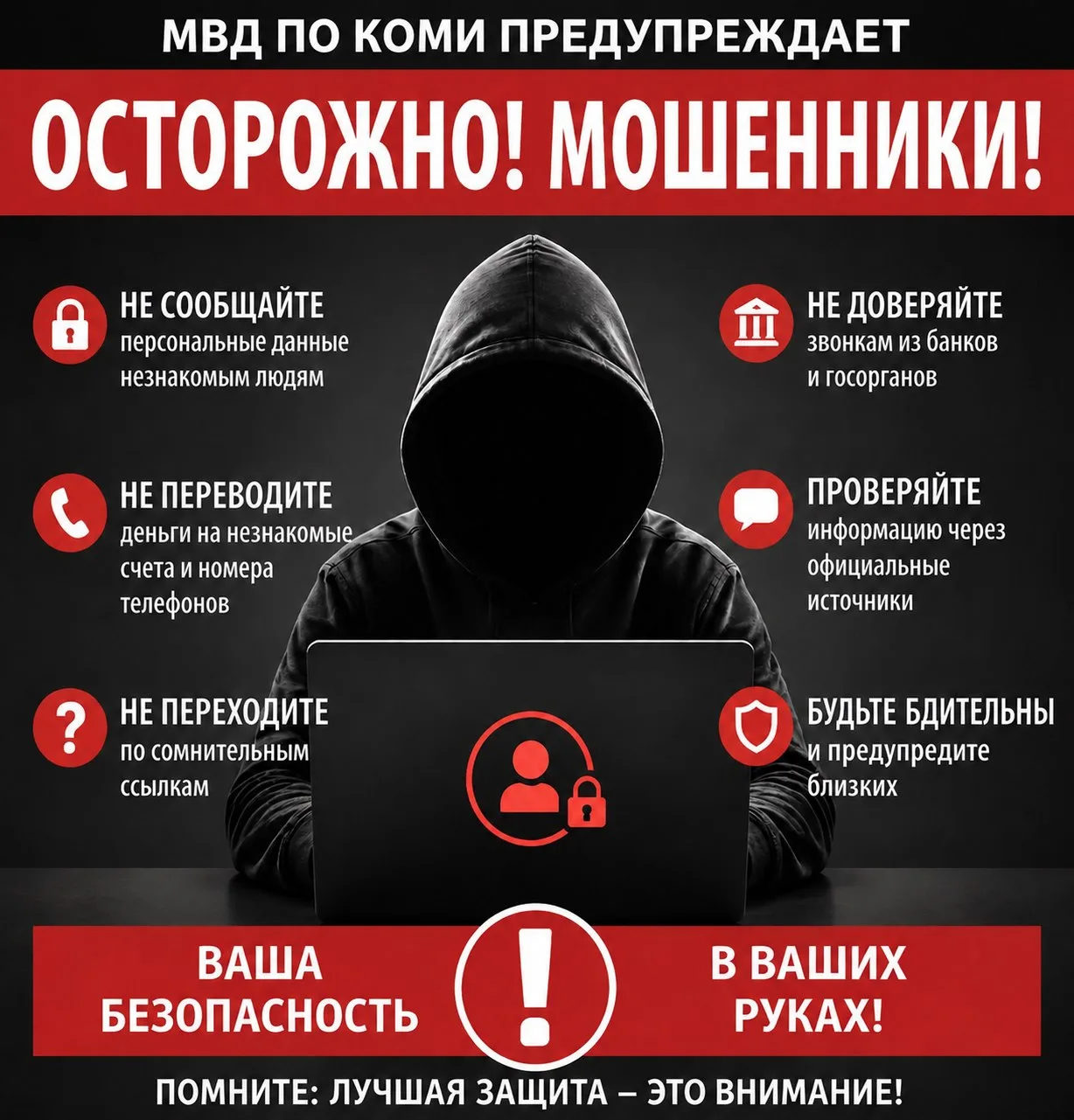 Сыктывкарка передала мошенникам 4,8 млн рублей, чтобы обезопасить их от «несанкциониров...