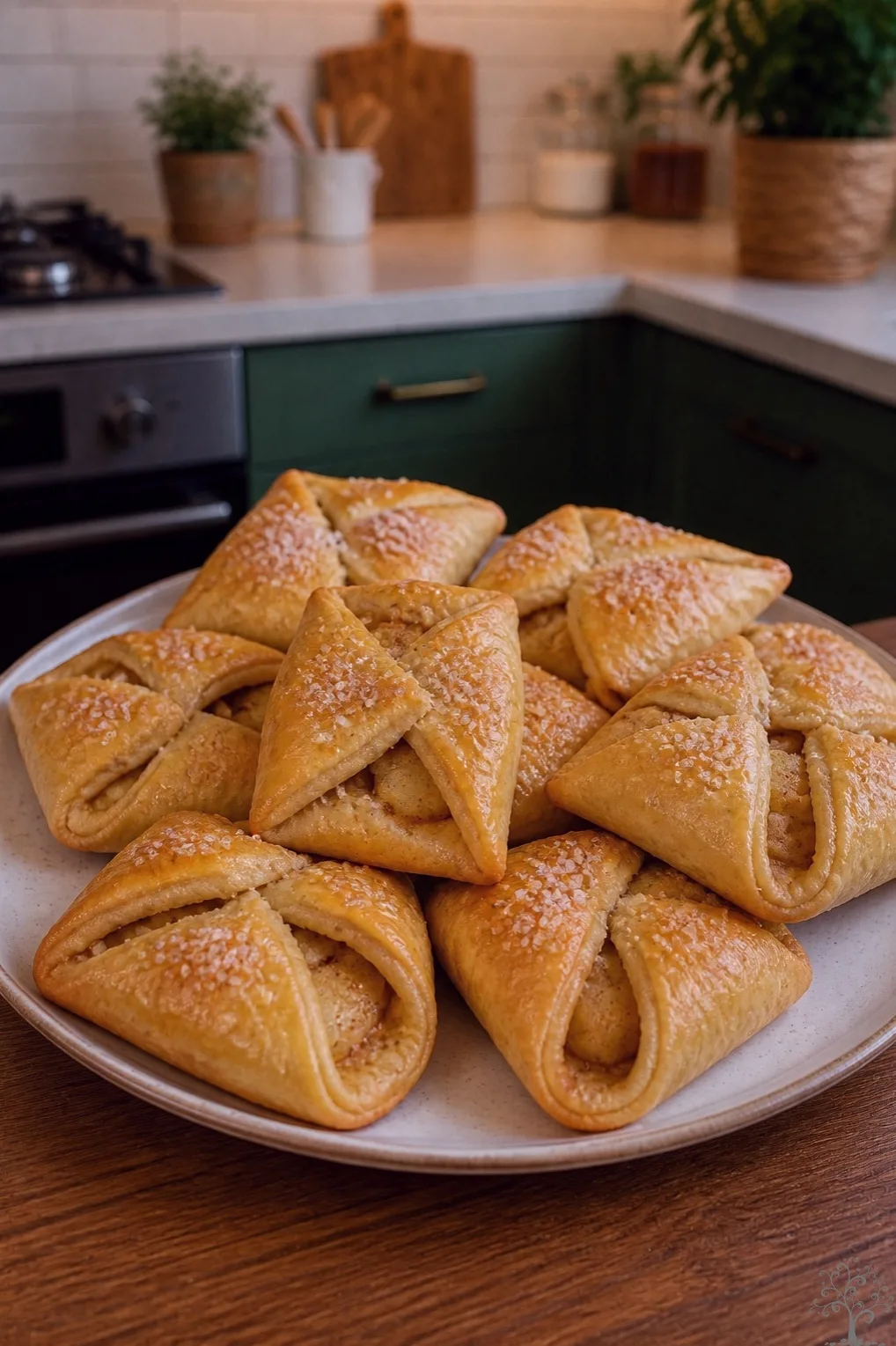 Творожные конвертики с яблоками — простая выпечка к чаю