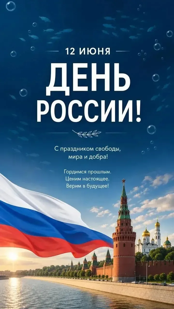 Коллектив магазина Море маркет поздравляет всех с праздником, с Днем России!🎊