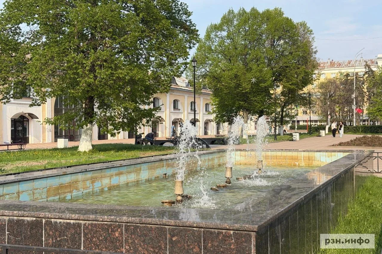 💧 В Рязани запустили первые фонтаны: работают на Лыбедском бульваре и около Торговых рядов на улице 