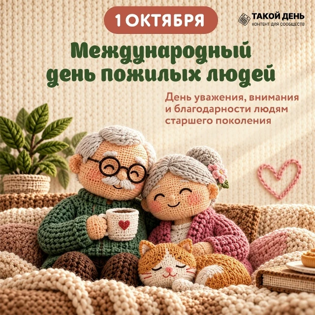 1 октября - Международный день пожилых людей👳‍♀️👳🏼‍♂️