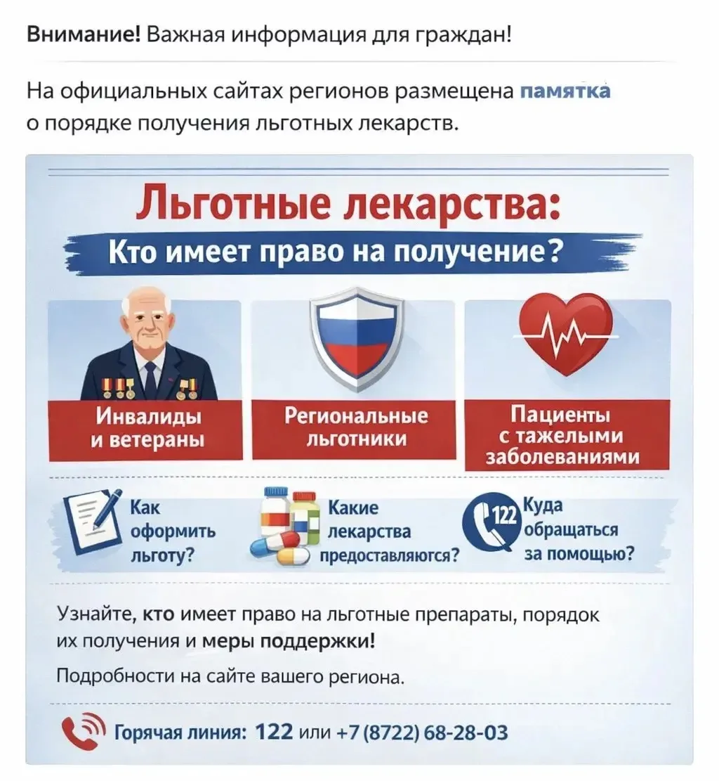 💊 Льготные лекарства: кто имеет право и как их получить?

Минздрав России напоминает: бесплатное ил