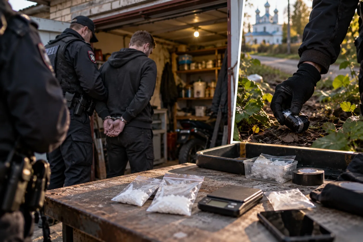 🚔 Наркотики в гараже и «закладки»: 30-летнего жителя Тотьмы оставили под стражей