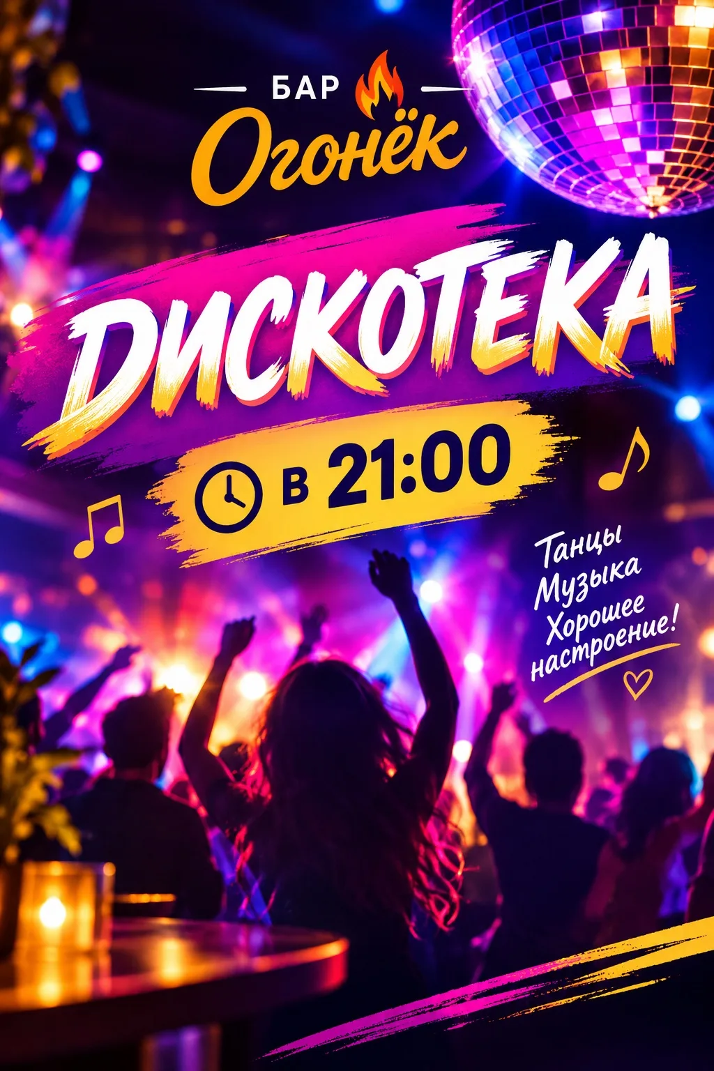🔥 ДИСКОТЕКА В БАРЕ «ОГОНЁК»! 🔥