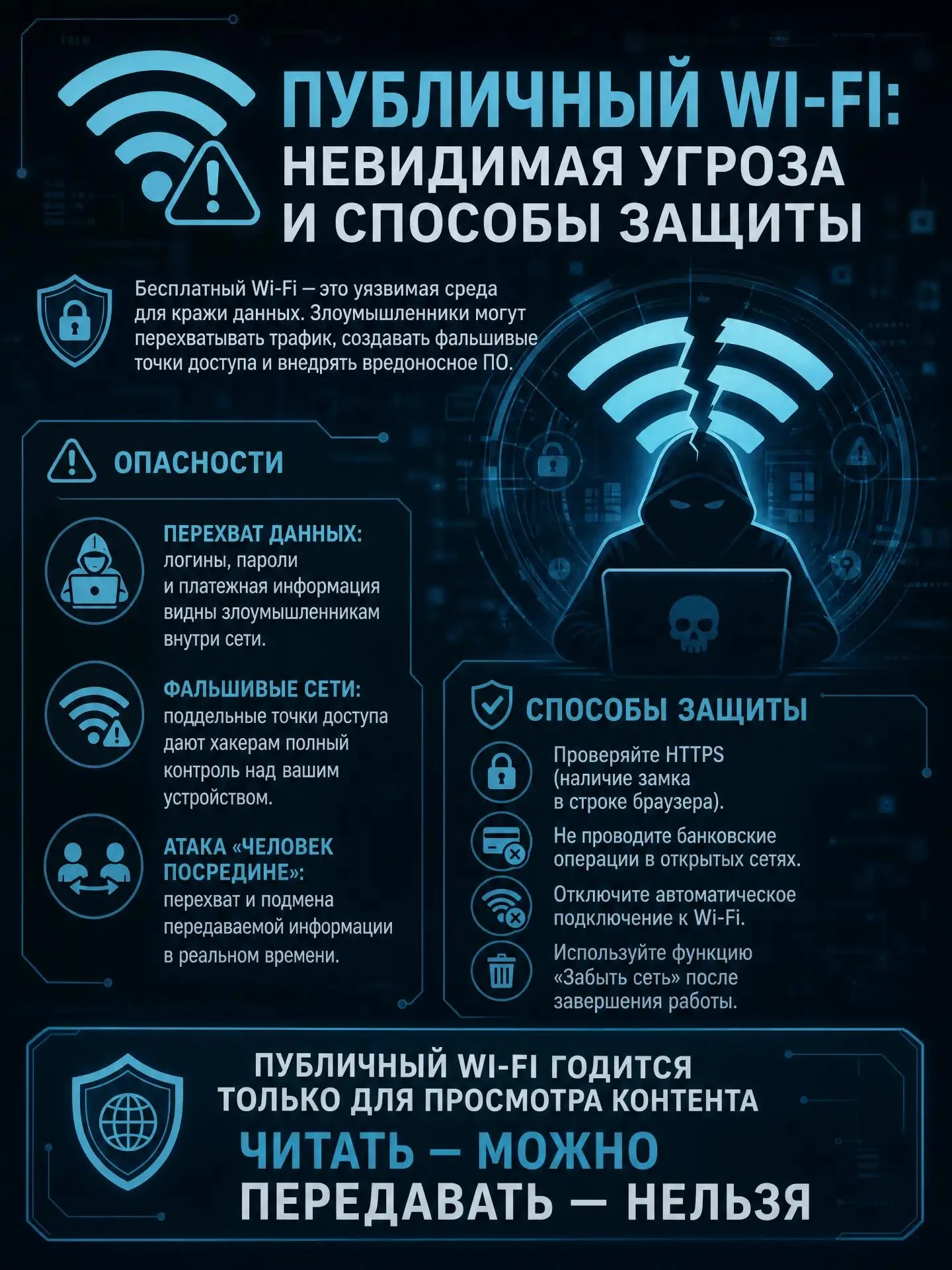 📶 Публичный Wi‑Fi: невидимая угроза и способы защиты