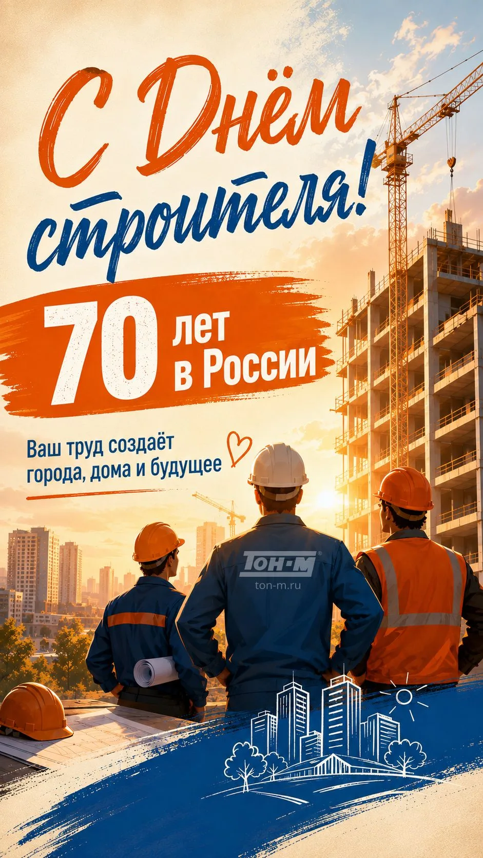 🏗️ С 70-летием Дня строителя!