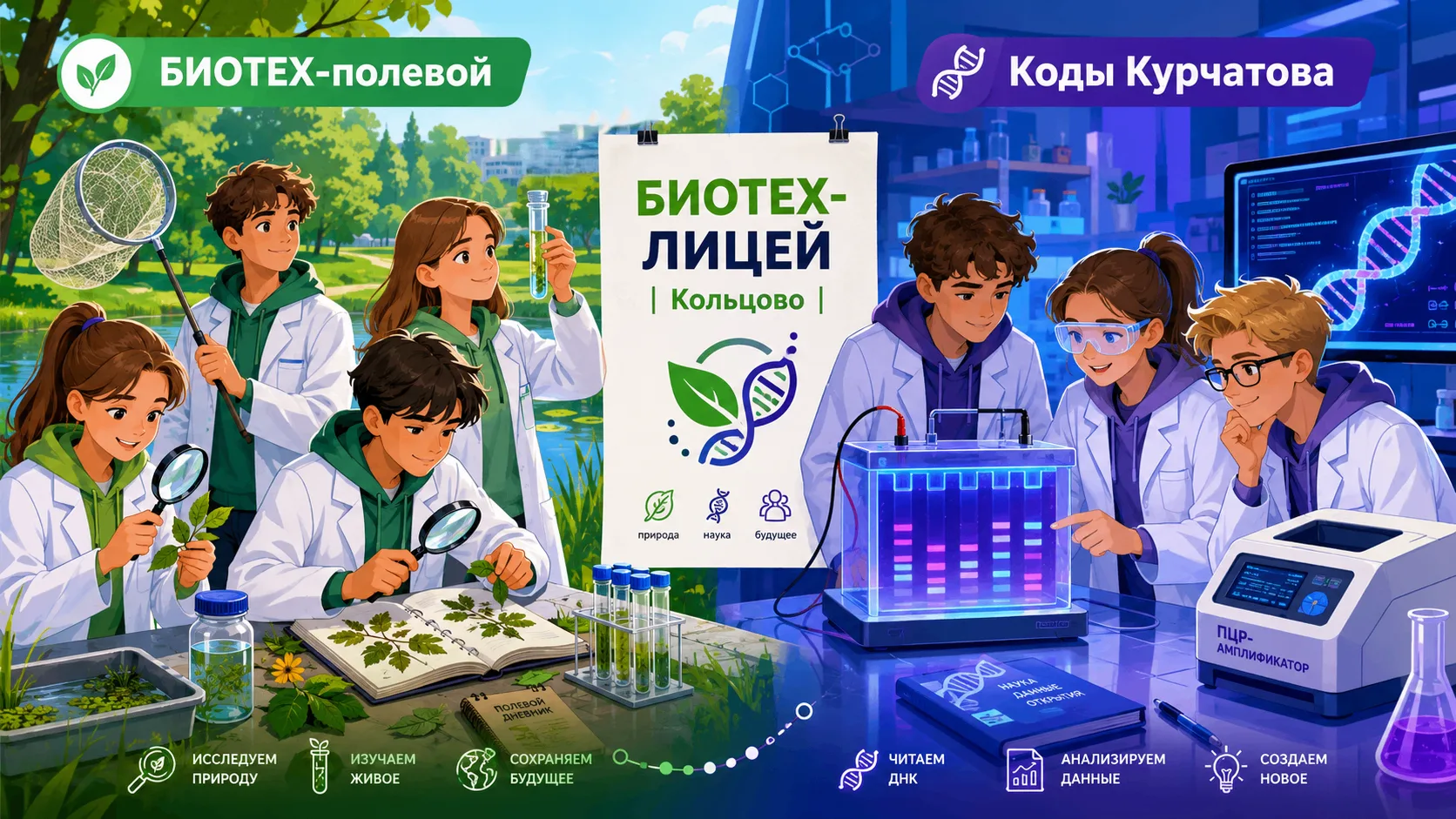 У нас стартовали профильные смены «БИОТЕХ-Полевой» и «Коды Курчатова»

С 17 по 19 июня они будут раб