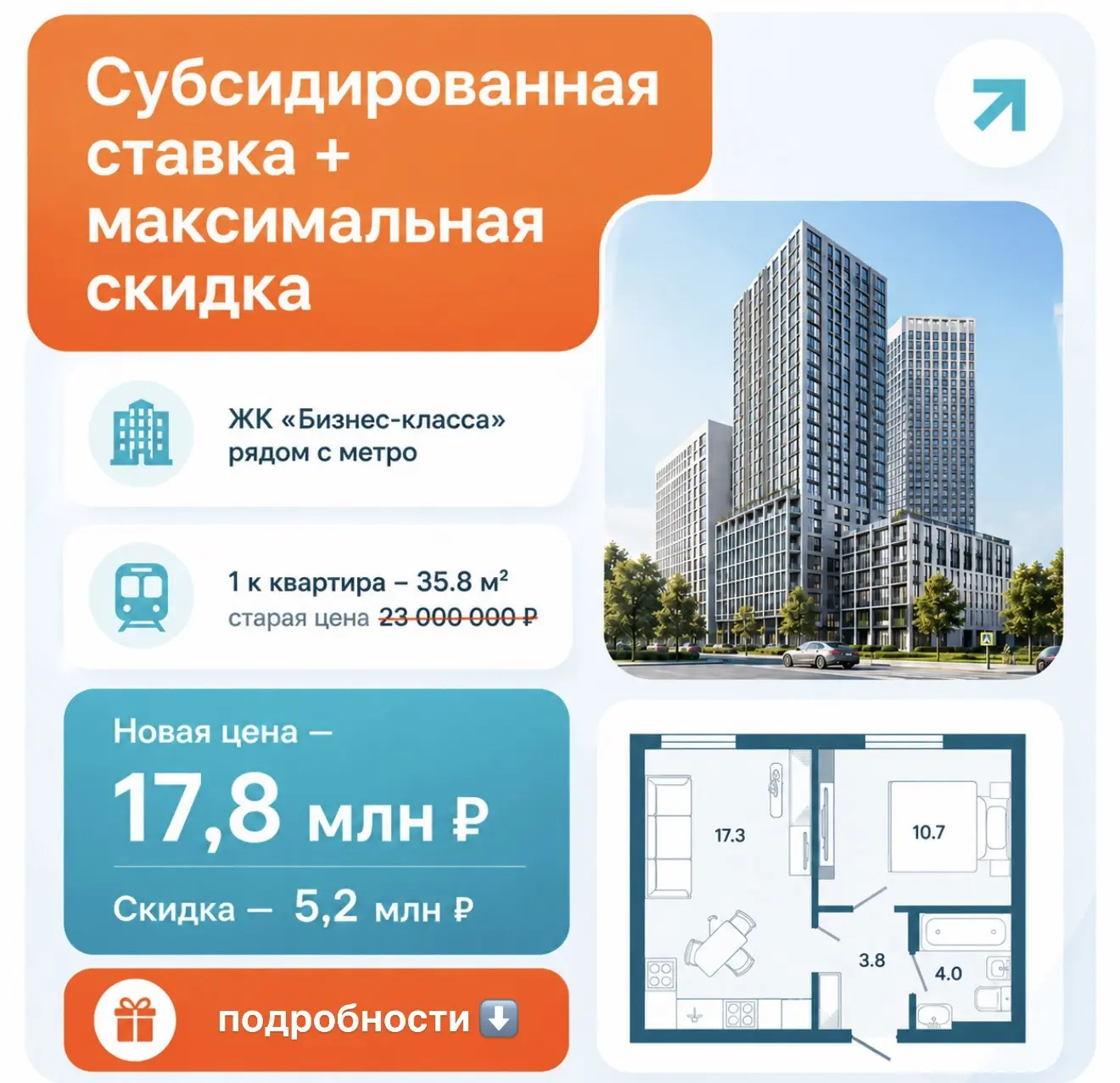 🌟 Субсидированная ставка + максимальная скидка