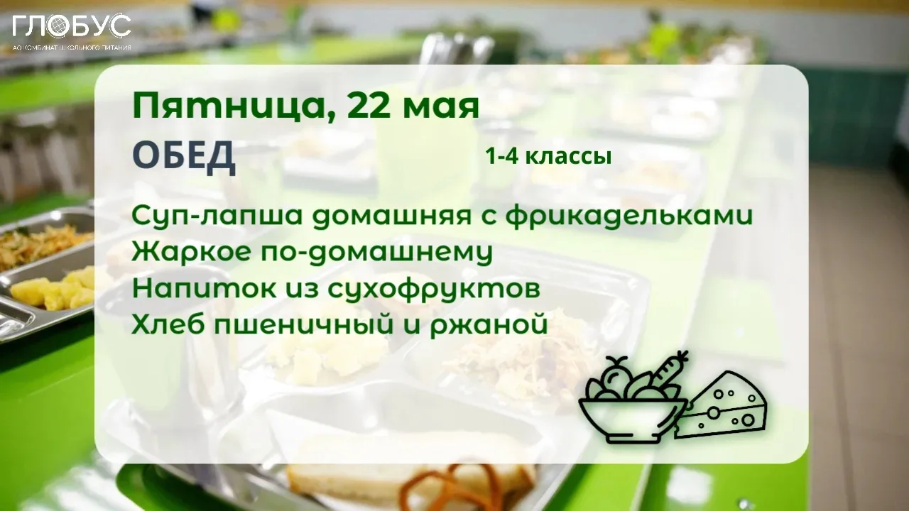 #МенюДня  🥗Школьное меню для 1-4 классов