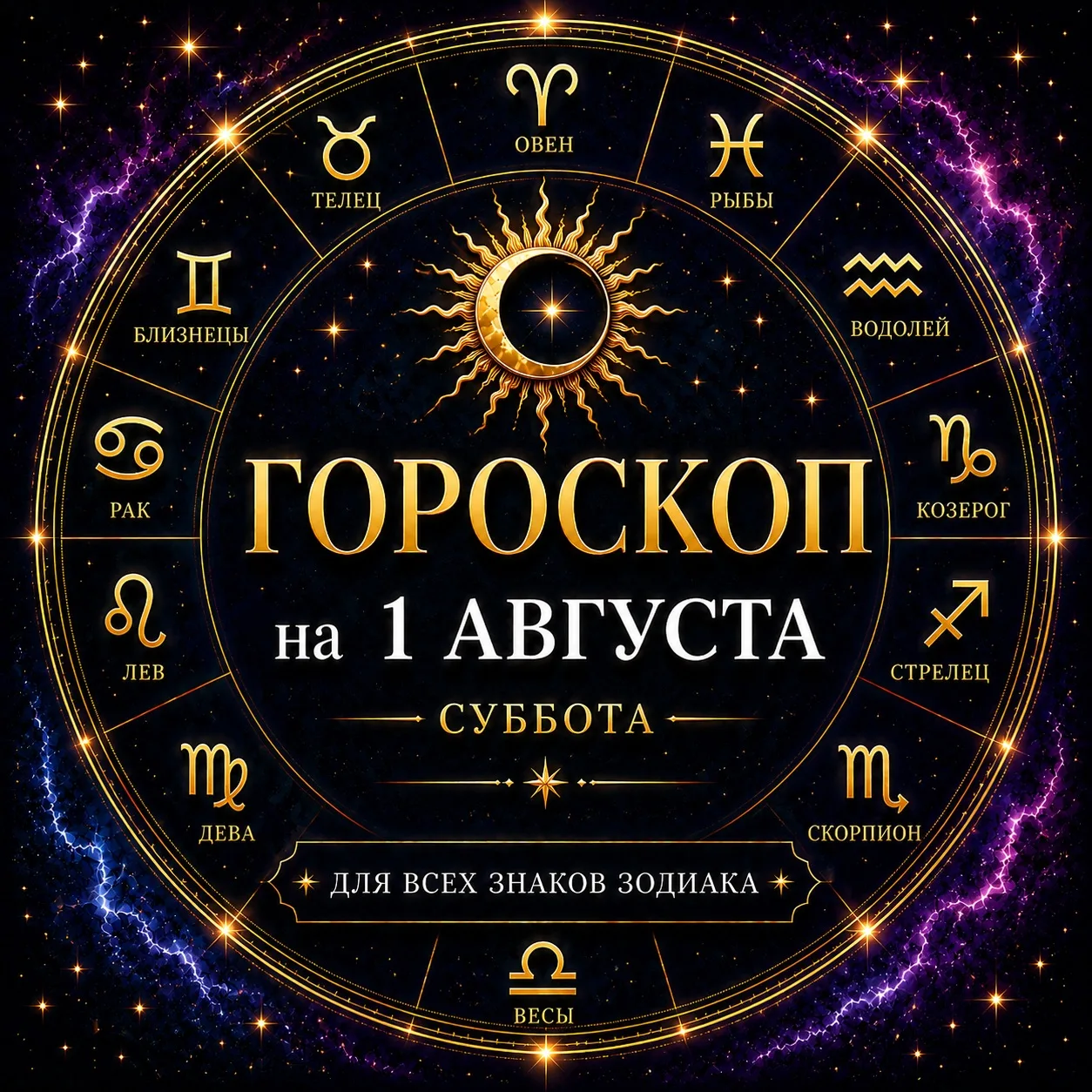 ⭐️Гороскоп на 1 августа, субботу

♈️ Овен
🎉 Планы на отдых могут измениться, но новый вариант окаже