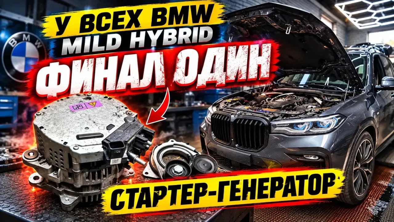 У всех BMW Mild Hybrid финал один — стартер-генератор.