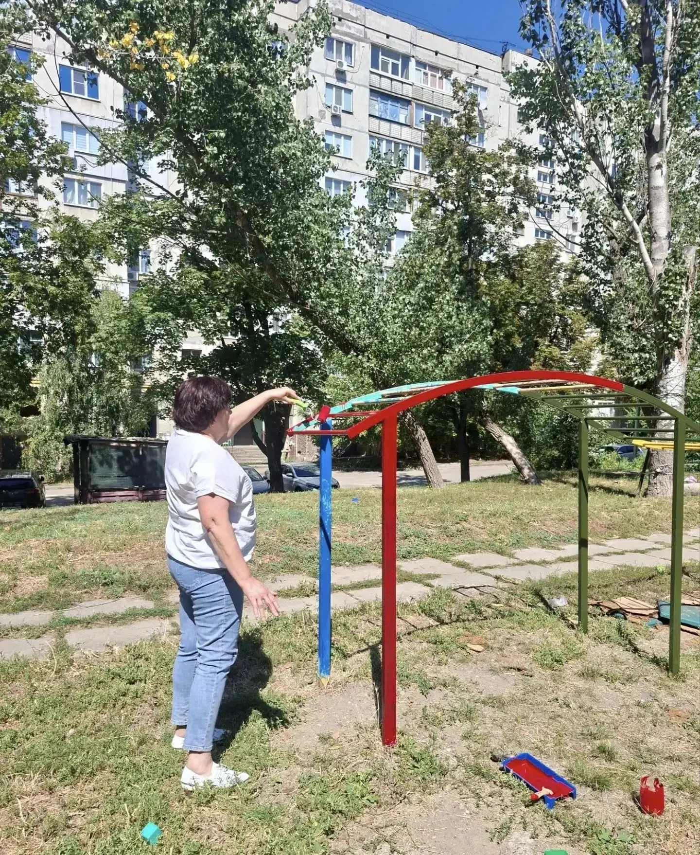 🌳Благоустроена еще одна детская площадка в Жовтневом районе