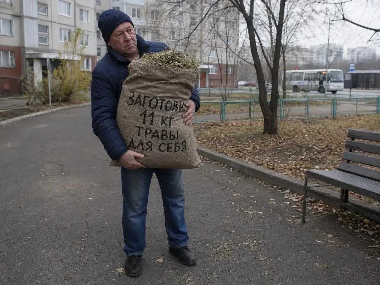 Заготовил на зиму 11 кг конопли