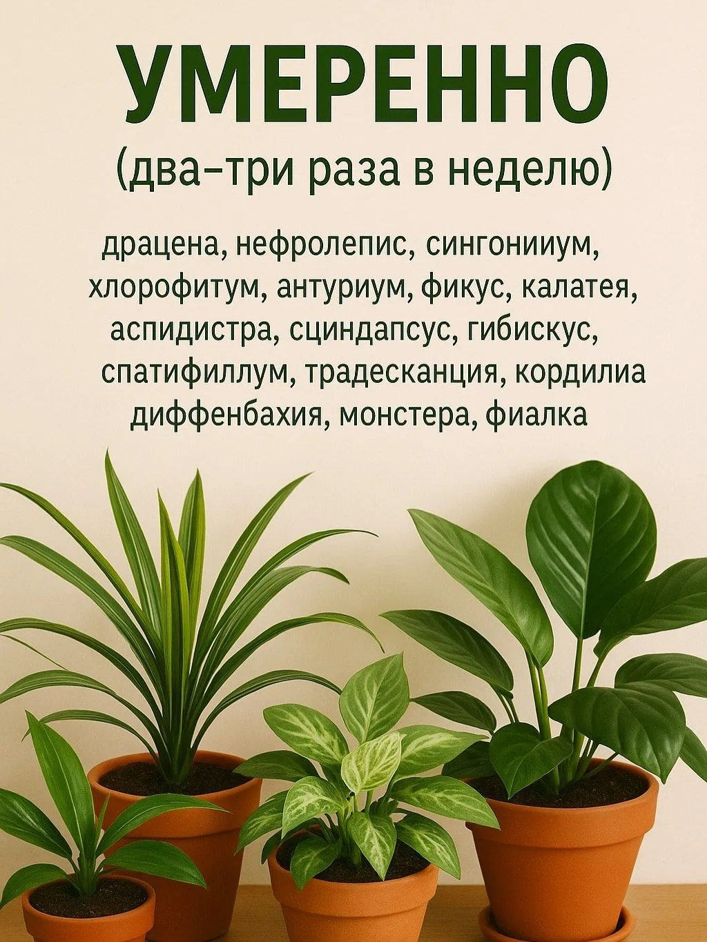 Поливаешь — а растения всё равно страдают? У каждой комнатной культуры свой «график жажды». Одни пью
