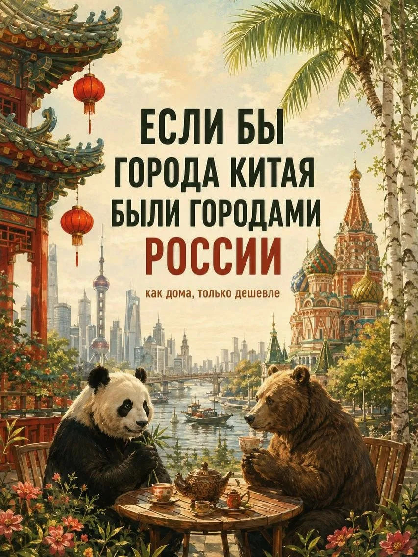 Если бы города Китая были городами России.